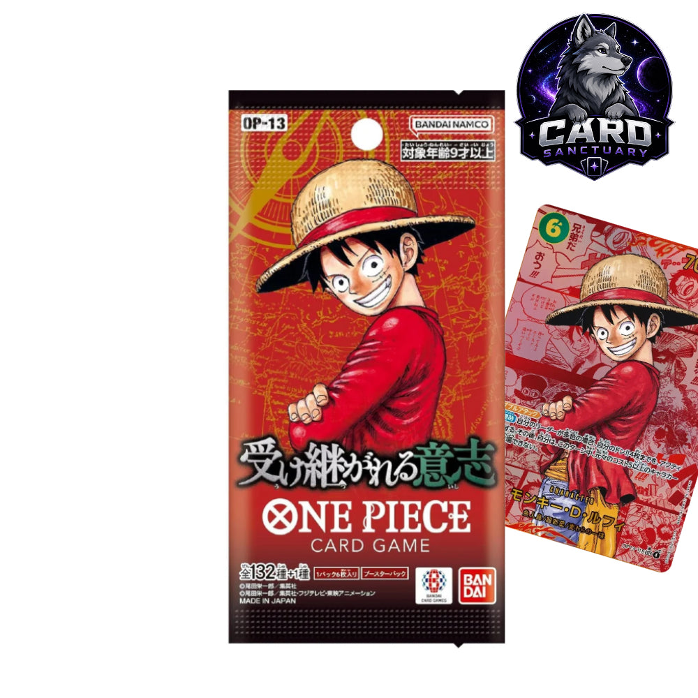 One Piece TCG - Inherited Will OP-13 (Sealed & Authentic Japanese Booster Pack) - Opened Live or Sent Sealed